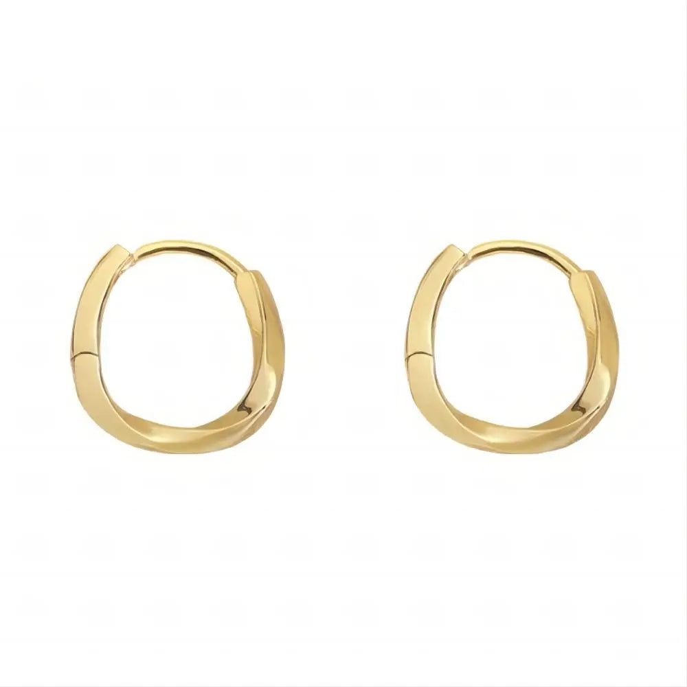 Equilibrio Natural: Aros con Forma Irregular en Plata