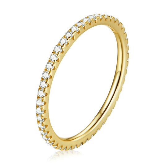 Círculo de Color: Anillo en Plata con Zirconias Brillantes en Tonos Variados