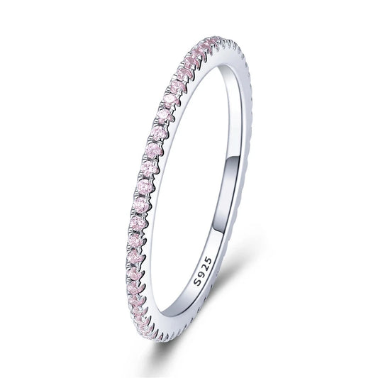 Círculo de Color: Anillo en Plata con Zirconias Brillantes en Tonos Variados