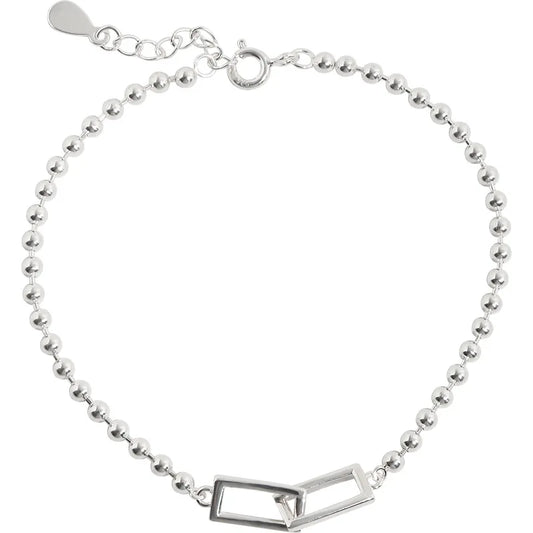 Cadenas con Alma: Pulsera en Plata con Eslabones de Patrones Variados