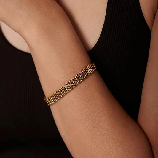 Luz en Secuencia: Pulsera en Plata u Oro con Cadena de Segmentos Finos