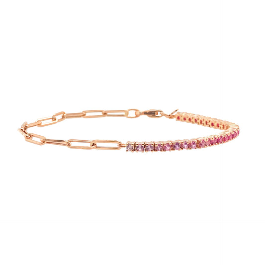 Arte en Movimiento: Pulsera en Plata con Zirconias Variadas y Detalles en Cadenas