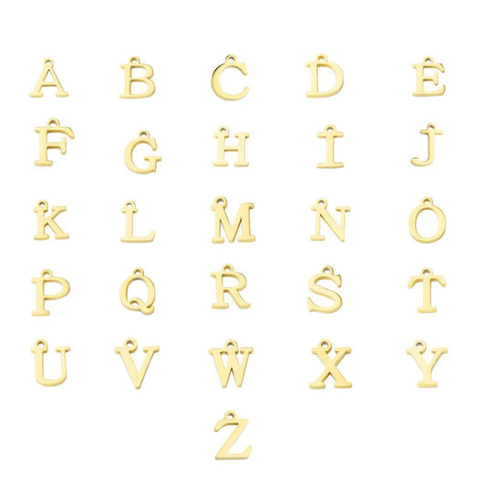 Inicial de Luz: Pulsera en Plata u Oro con Charm Personalizado de Letra