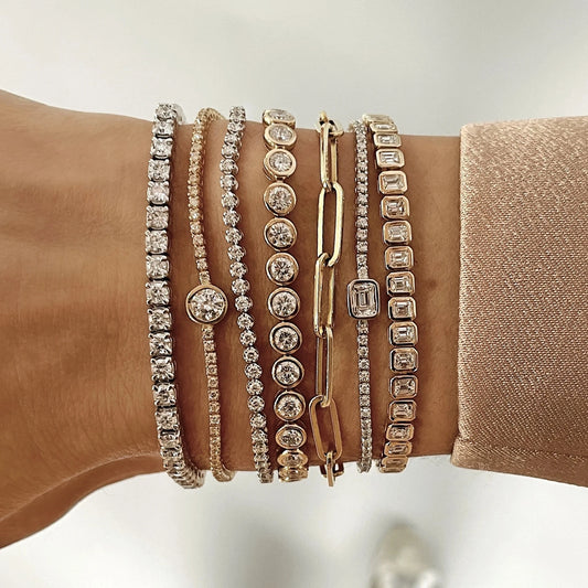 Armonía Viva: Pulsera Tennis en Plata con Zirconias de Colores y Formas Variadas