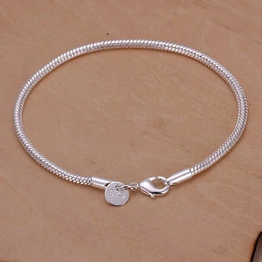Esencia Sutil: Pulsera en Plata con Cierre Clásico de Ganchito