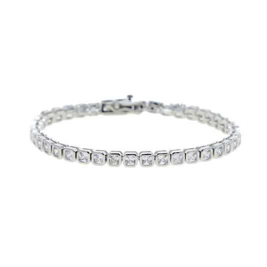 Armonía Viva: Pulsera Tennis en Plata con Zirconias de Colores y Formas Variadas