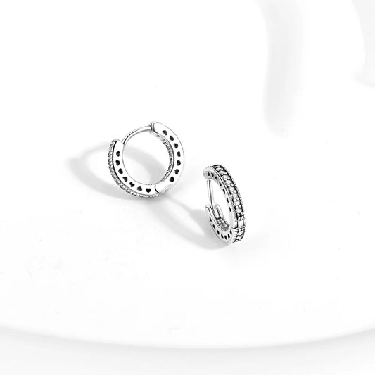 Círculos de Color: Aros en Plata Disponible en Varias Tonalidades