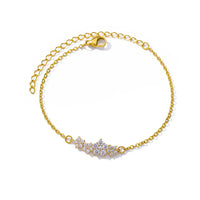 Flores que Acompañan: Pulsera Ajustable en Plata u Oro con Charms Florales