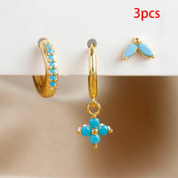 Composición Perfecta: Set de 3 Pendientes con Formas y Colores Únicos