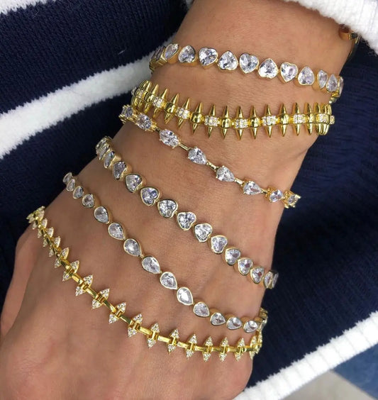 Armonía Viva: Pulsera Tennis en Plata con Zirconias de Colores y Formas Variadas