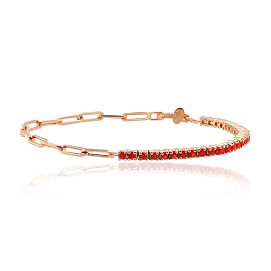 Arte en Movimiento: Pulsera en Plata con Zirconias Variadas y Detalles en Cadenas