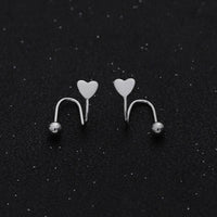 Brillo con Intención: Mini Studs con Corazón o Estrella en Plata