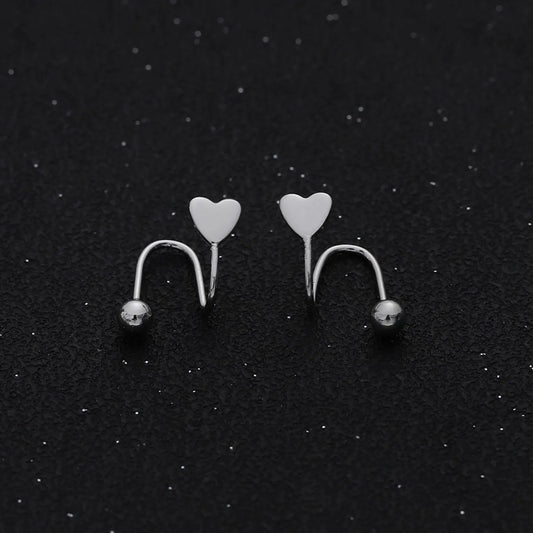 Brillo con Intención: Mini Studs con Corazón o Estrella en Plata