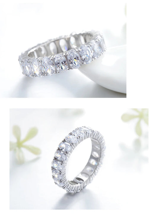 Brillo Total: Anillo en Plata con Zirconias Grandes en Todo el Contorno
