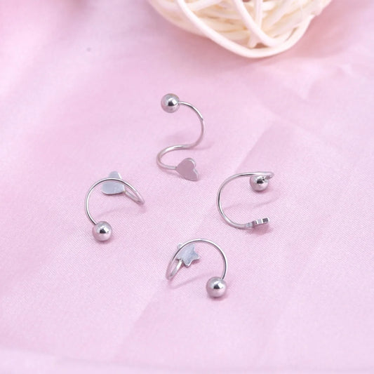 Brillo con Intención: Mini Studs con Corazón o Estrella en Plata