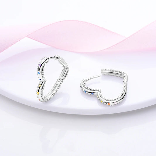 Círculos de Color: Aros en Plata Disponible en Varias Tonalidades