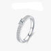 Centro Radiante: Anillo en Plata con Zirconia Rectangular y Halo Brillante