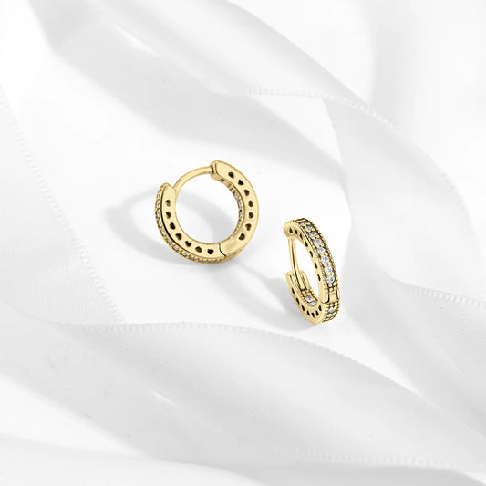 Círculos de Color: Aros en Plata Disponible en Varias Tonalidades