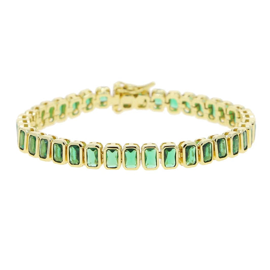 Armonía Viva: Pulsera Tennis en Plata con Zirconias de Colores y Formas Variadas