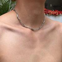Diseño Libre: Collar en Plata con Cadena Irregular﻿