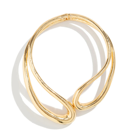 Poder Sutil: Collar y Pulsera Abiertos en Plata u Oro de Diseño Macizo
