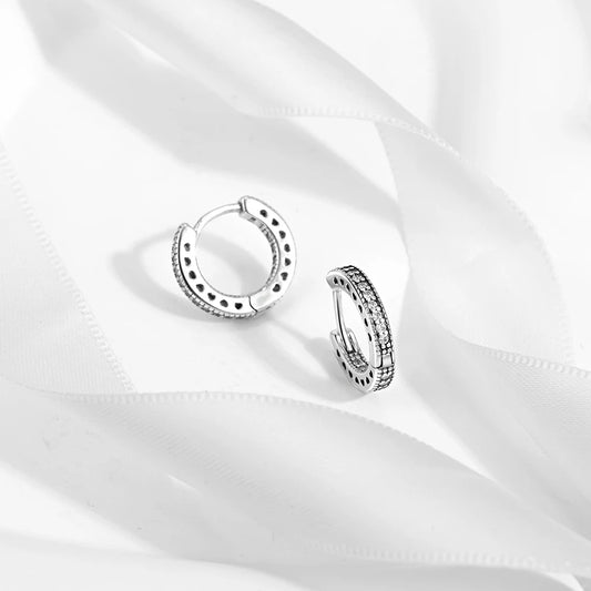 Círculos de Color: Aros en Plata Disponible en Varias Tonalidades