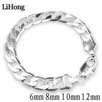 A Tu Ritmo: Pulsera de Cadena en Plata Disponible en Varios Grosores