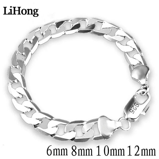 A Tu Ritmo: Pulsera de Cadena en Plata Disponible en Varios Grosores