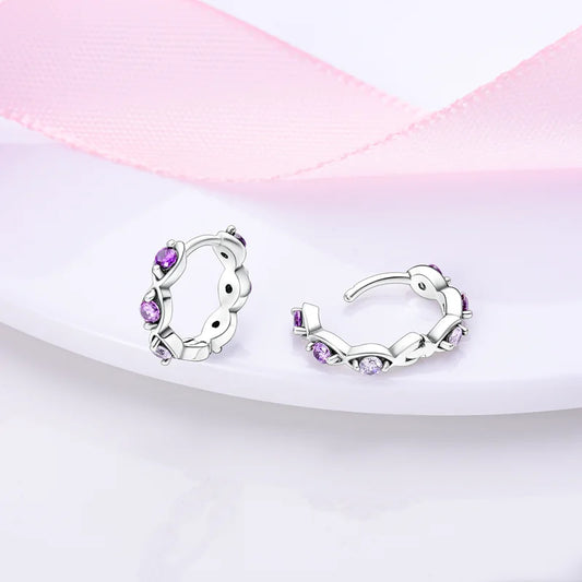 Círculos de Color: Aros en Plata Disponible en Varias Tonalidades