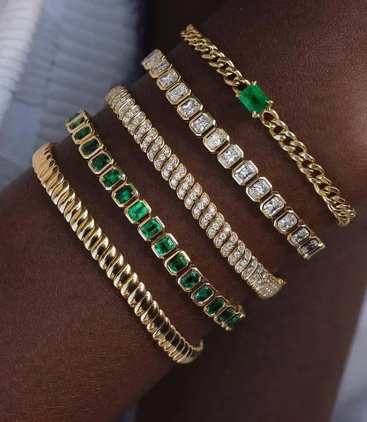 Armonía Viva: Pulsera Tennis en Plata con Zirconias de Colores y Formas Variadas