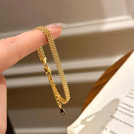 Luz en Secuencia: Pulsera en Plata u Oro con Cadena de Segmentos Finos