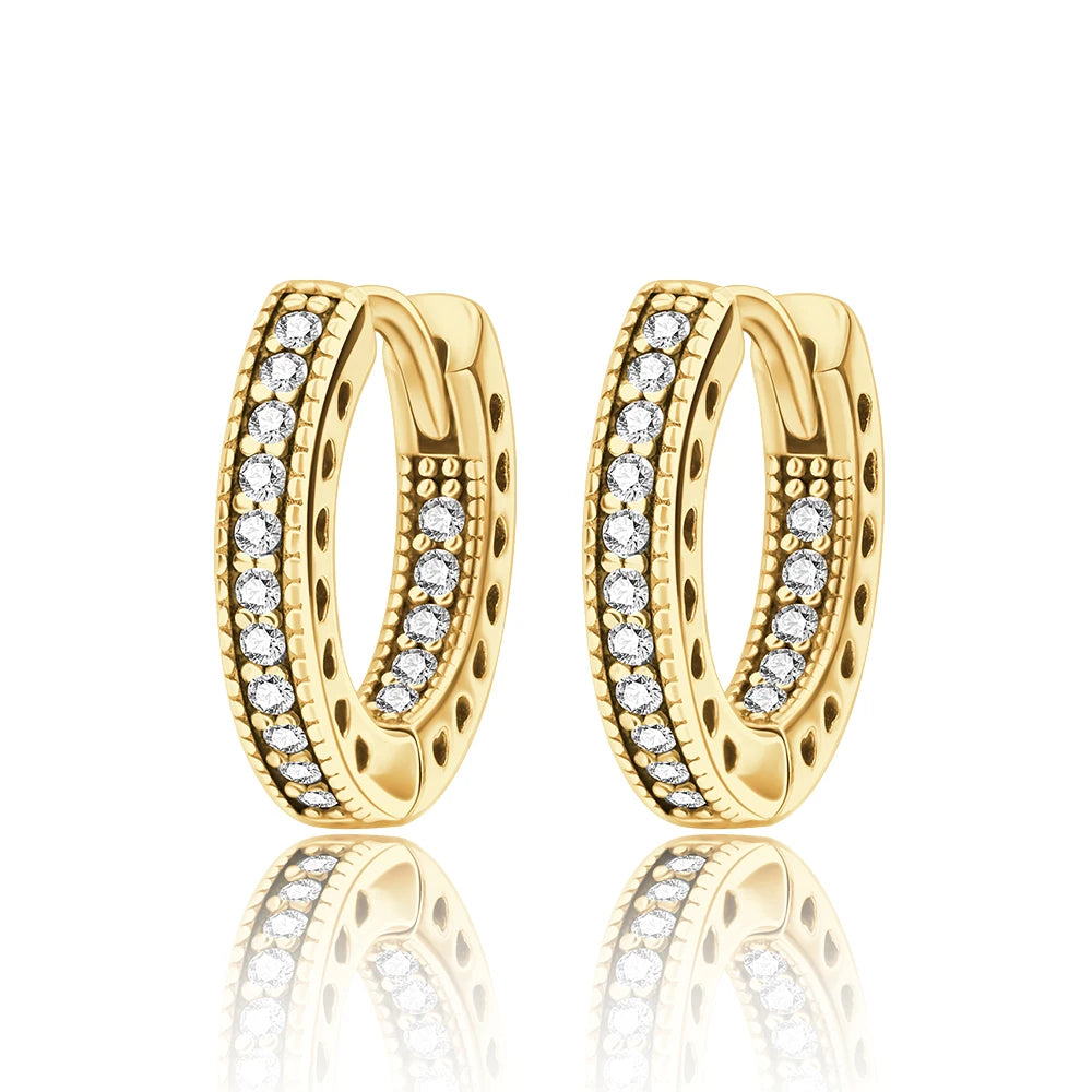Círculos de Color: Aros en Plata Disponible en Varias Tonalidades
