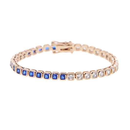 Armonía Viva: Pulsera Tennis en Plata con Zirconias de Colores y Formas Variadas