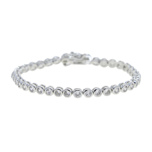 Armonía Viva: Pulsera Tennis en Plata con Zirconias de Colores y Formas Variadas