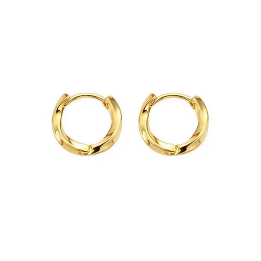 Equilibrio Natural: Aros con Forma Irregular en Plata