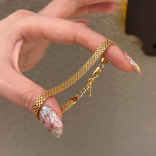 Luz en Secuencia: Pulsera en Plata u Oro con Cadena de Segmentos Finos