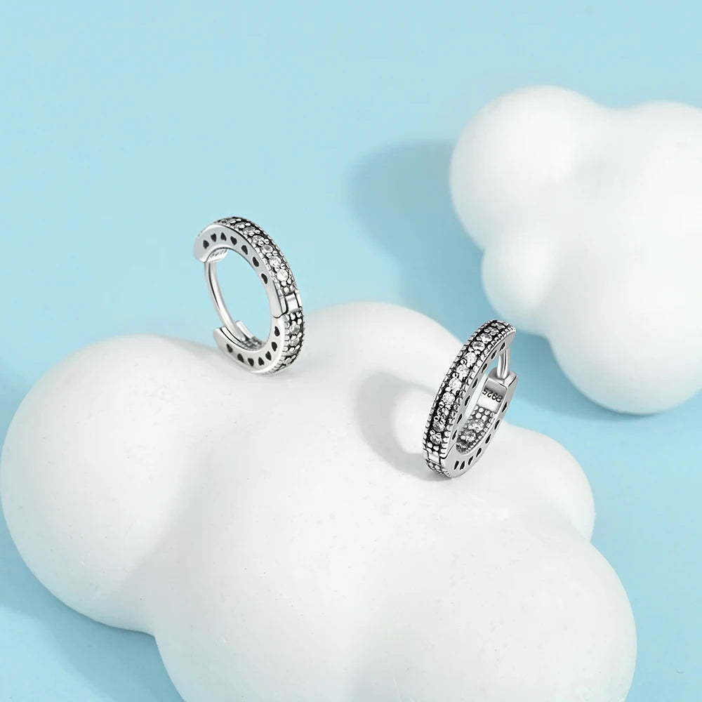 Círculos de Color: Aros en Plata Disponible en Varias Tonalidades