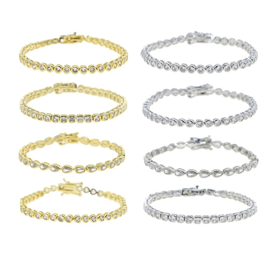 Armonía Viva: Pulsera Tennis en Plata con Zirconias de Colores y Formas Variadas