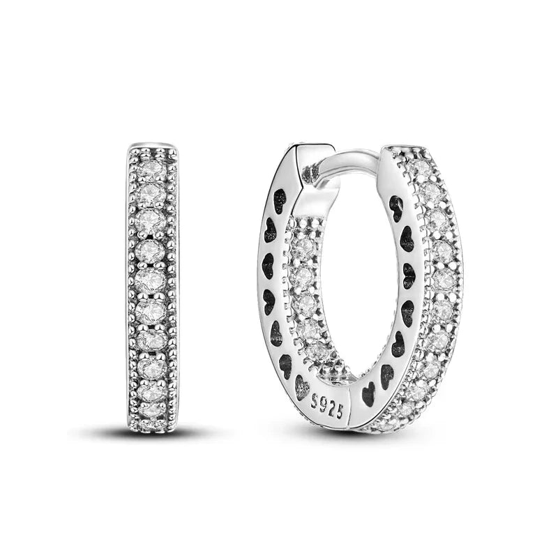 Círculos de Color: Aros en Plata Disponible en Varias Tonalidades