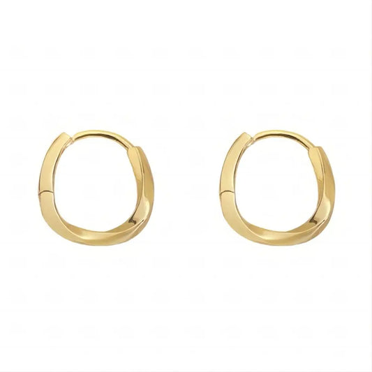 Equilibrio Natural: Aros con Forma Irregular en Plata