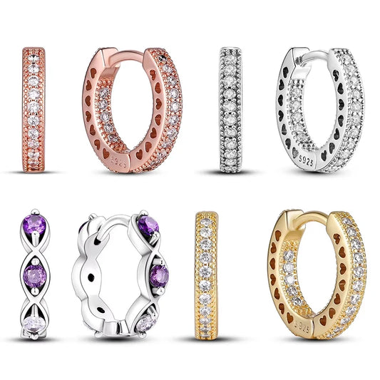 Círculos de Color: Aros en Plata Disponible en Varias Tonalidades