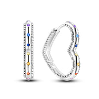 Círculos de Color: Aros en Plata Disponible en Varias Tonalidades