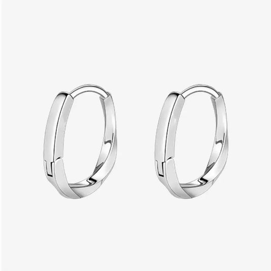 Equilibrio Natural: Aros con Forma Irregular en Plata