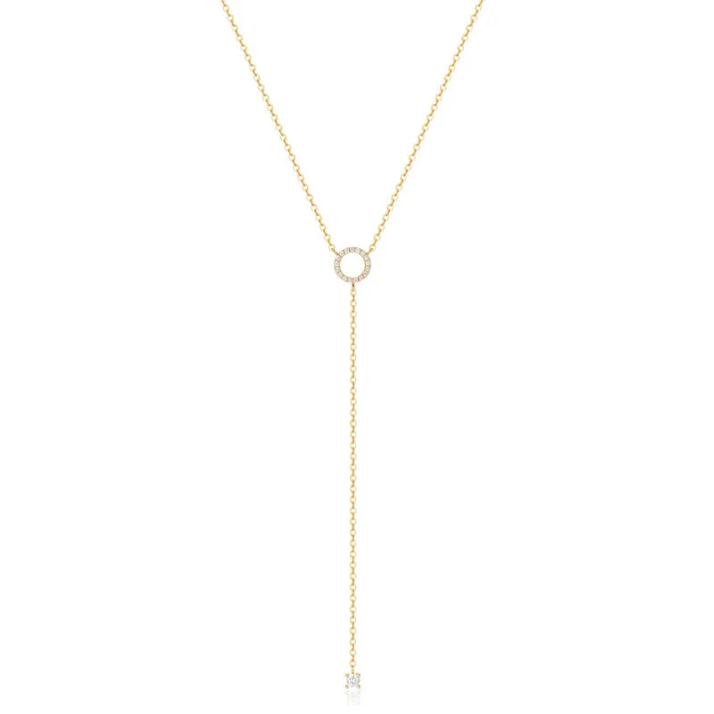 Doble Armonía: Collar de Dos Capas con Colgante en Forma de Círculo