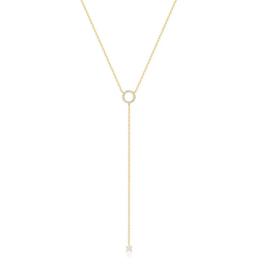 Doble Armonía: Collar de Dos Capas con Colgante en Forma de Círculo