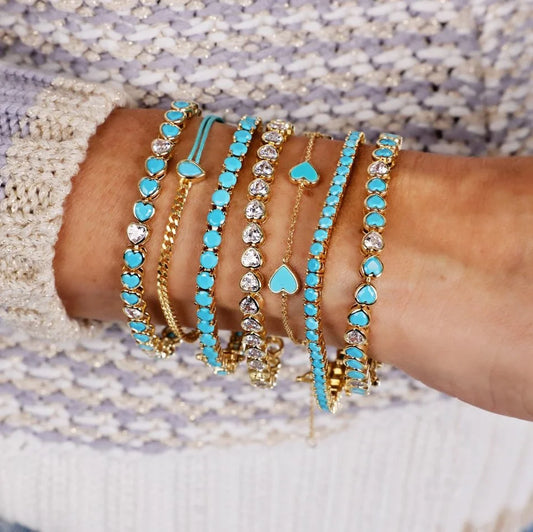 Armonía Viva: Pulsera Tennis en Plata con Zirconias de Colores y Formas Variadas