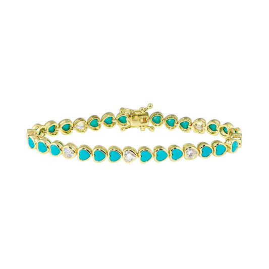 Armonía Viva: Pulsera Tennis en Plata con Zirconias de Colores y Formas Variadas