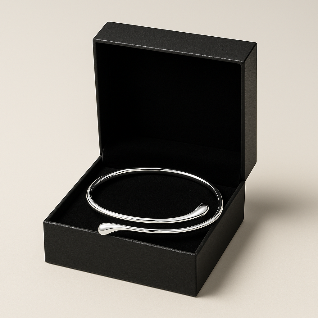 Pulsera Gota de Plata — Elegancia Pura, Inspiración Orgánica