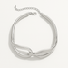 Forma Libre: Collar Macizo en Oro o Plata con Diseño Irregular
