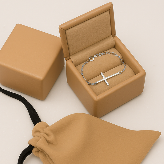 Pulsera de Plata con Cruz